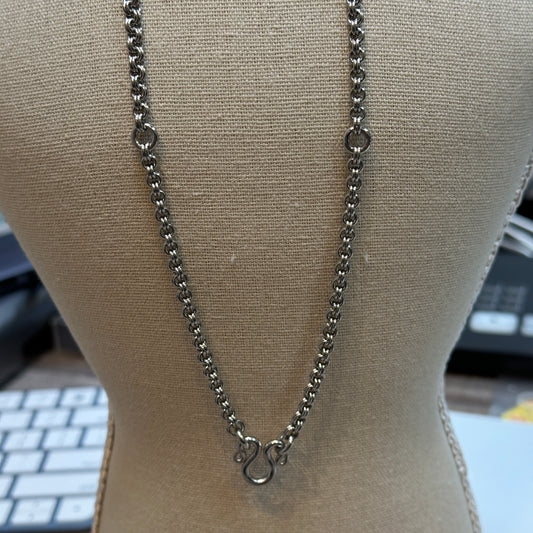 Ah Pook Stainless Necklace 30” 3 Attachments